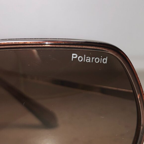 Polaroid Brown & Gold Oversized Polarized Sunglasses main image 4